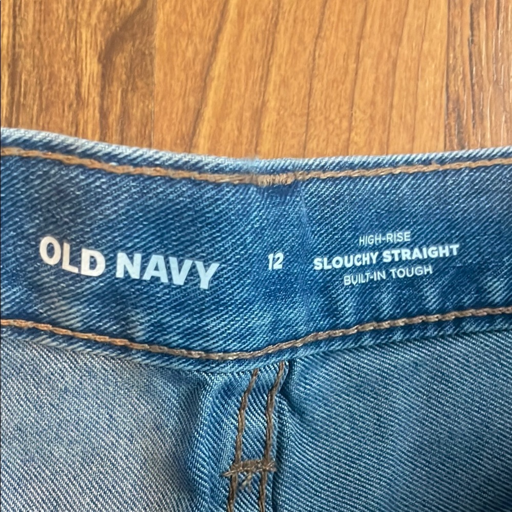Old Navy Kids high rise slouchy straight jeans - Picture 2 of 6